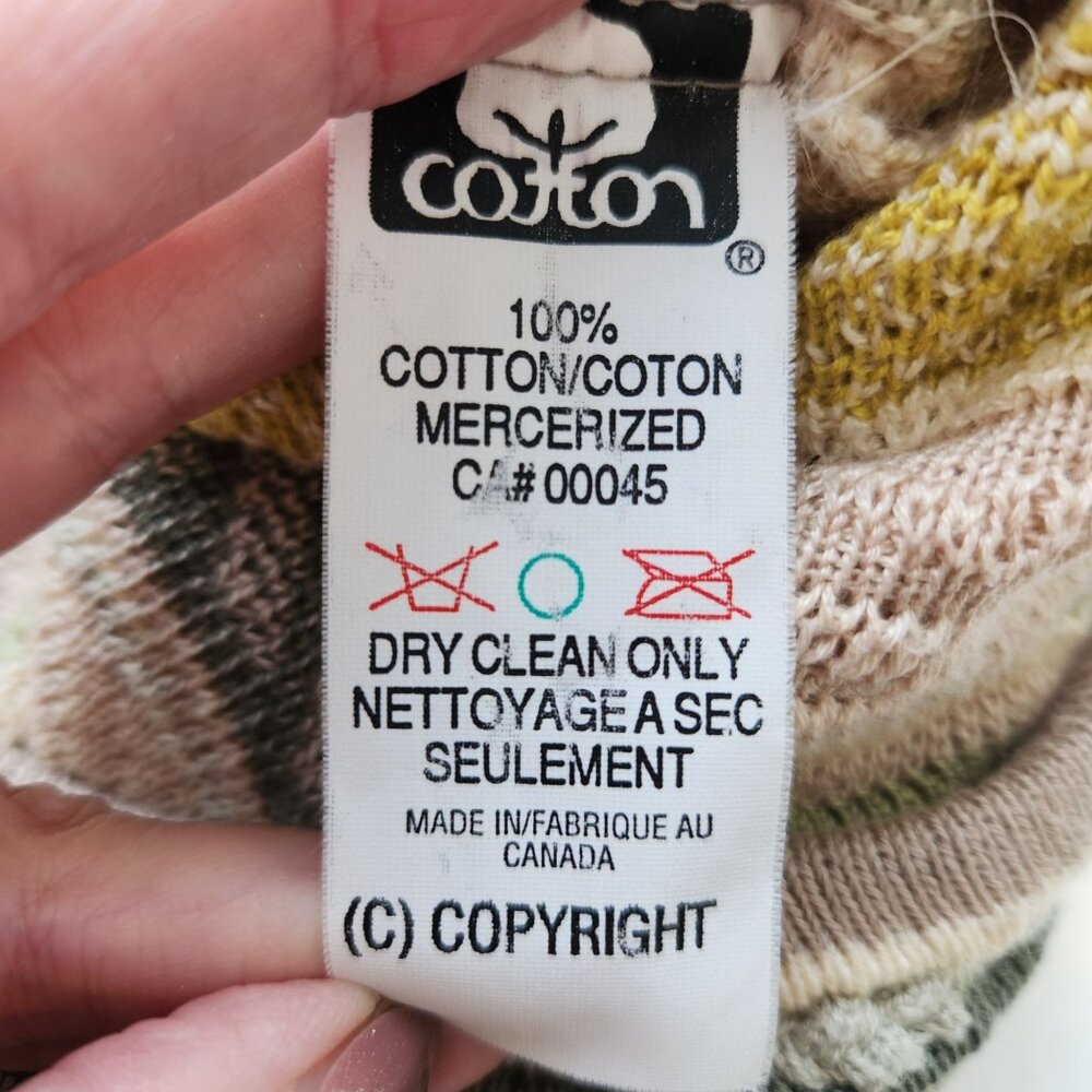Vintage Tundra Canada Textured Knit Cotton Sweater Warm Soft Cozy 90's Cabincore - Picture 6 of 13